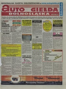 Auto Giełda Dolnośląska : regionalna gazeta ogłoszeniowa, 2008, nr 38 (1726) [2.04]