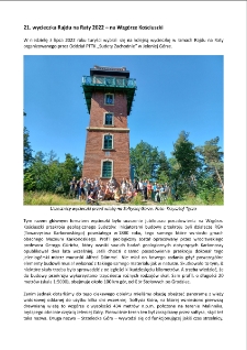 21. wycieczka Rajdu na Raty 2022 – na Wzgórze Kościuszki [Dokument elektroniczny]