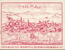 Wrzesień Jeleniogórski '83 : program [Dokumenty życia społecznego]
