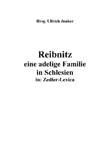 Reibnitz eine adelige Familie in Schlesien [Dokument elektroniczny]