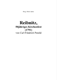 Reibnitz, 50jähriges Kirchenfest (1791) [Dokument elektroniczny]