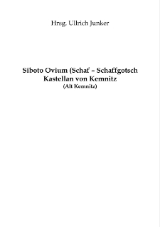 Siboto Ovium (Schaf &ndash; Schaffgotsch Kastellan von Kemnitz) [Dokument elektroniczny]