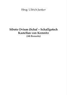 Siboto Ovium (Schaf – Schaffgotsch Kastellan von Kemnitz (Alt Kemnitz) [Dokument elektroniczny]