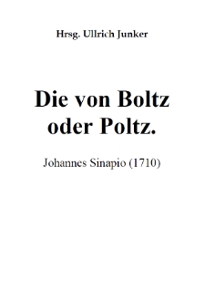 Die von Boltz oder Poltz [Dokument elektroniczny]