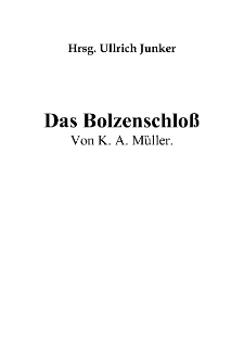Das Bolzenschlo&szlig; [Dokument elektroniczny]
