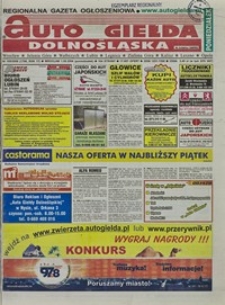 Auto Giełda Dolnośląska : regionalna gazeta ogłoszeniowa, 2008, nr 100 (1788) [1.09]