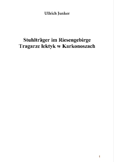 Stuhlträger im Riesengebirge = Tragarze lektyk w Karkonoszach [Dokument elektroniczny]