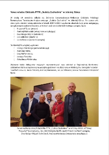 Nowe władze Oddziału PTTK „Sudety Zachodnie” w Jeleniej Górze [Dokument elektroniczny]
