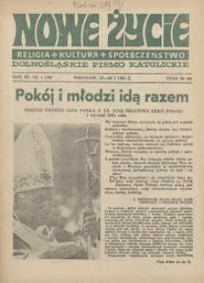 Nowe Życie :dolnośląskie pismo katolickie : religia, kultura, społeczeństwo, 1985, nr 1 (39)