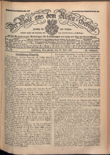 Der Bote aus dem Riesen-Gebirge : Zeitung für alle Stände, R. 95, 1907, nr 120