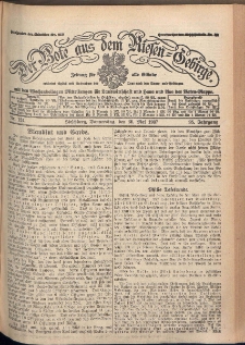 Der Bote aus dem Riesen-Gebirge : Zeitung für alle Stände, R. 95, 1907, nr 124