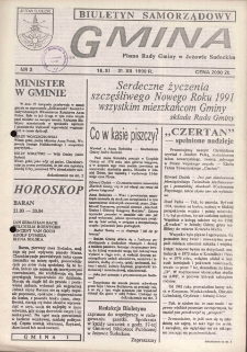Gmina : biuletyn samorządowy : pismo Rady Gminy w Jeżowie Sudeckim, 1990, nr 3