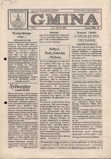 Gmina : biuletyn samorządowy : pismo Rady Gminy w Jeżowie Sudeckim, 1991, nr 4