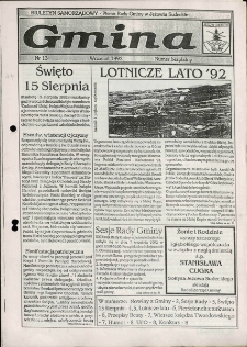 Gmina : biuletyn samorządowy : pismo Rady Gminy w Jeżowie Sudeckim, 1992, nr 13