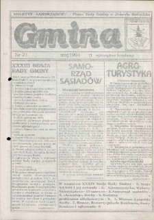 Gmina : biuletyn samorządowy : pismo Rady Gminy w Jeżowie Sudeckim, 1994, nr 21