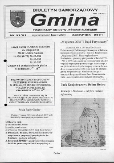 Gmina : biuletyn samorządowy : pismo Rady Gminy w Jeżowie Sudeckim, 2001, nr 31