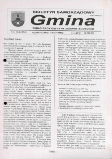 Gmina : biuletyn samorządowy : pismo Rady Gminy w Jeżowie Sudeckim, 2005, nr 52
