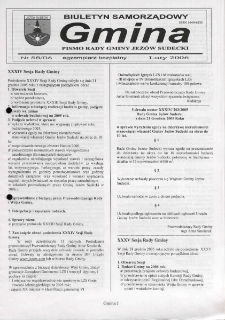 Gmina : biuletyn samorządowy : pismo Rady Gminy Jeżów Sudecki, 2006, nr 58