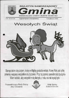 Gmina : biuletyn samorządowy : pismo Rady Gminy Jeż&oacute;w Sudecki, 2006, nr 63