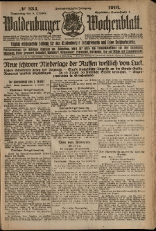 Waldenburger Wochenblatt, Jg. 62, 1916, nr 234