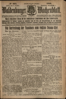 Waldenburger Wochenblatt, Jg. 62, 1916, nr 235