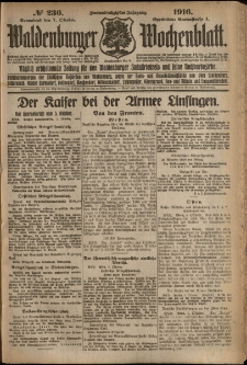 Waldenburger Wochenblatt, Jg. 62, 1916, nr 236