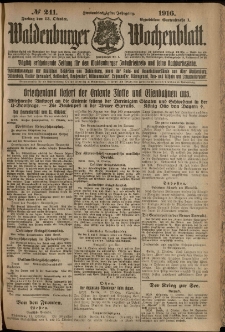 Waldenburger Wochenblatt, Jg. 62, 1916, nr 241