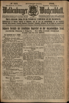 Waldenburger Wochenblatt, Jg. 62, 1916, nr 242