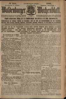 Waldenburger Wochenblatt, Jg. 62, 1916, nr 244