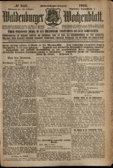 Waldenburger Wochenblatt, Jg. 62, 1916, nr 245