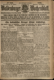 Waldenburger Wochenblatt, Jg. 62, 1916, nr 246