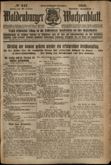 Waldenburger Wochenblatt, Jg. 62, 1916, nr 247