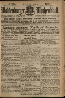 Waldenburger Wochenblatt, Jg. 62, 1916, nr 250