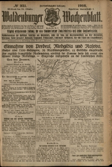 Waldenburger Wochenblatt, Jg. 62, 1916, nr 251