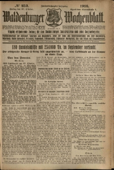 Waldenburger Wochenblatt, Jg. 62, 1916, nr 253