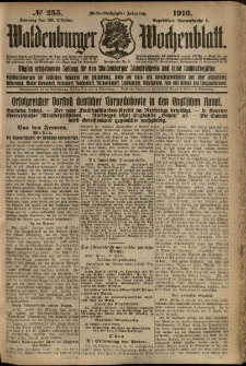 Waldenburger Wochenblatt, Jg. 62, 1916, nr 255