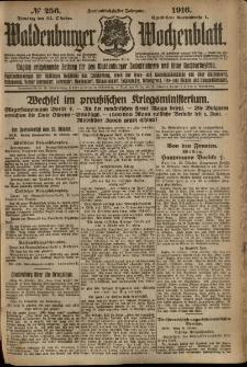 Waldenburger Wochenblatt, Jg. 62, 1916, nr 256