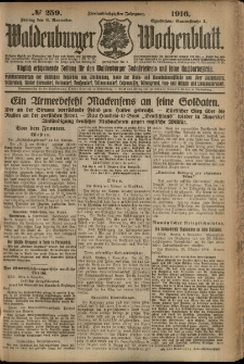 Waldenburger Wochenblatt, Jg. 62, 1916, nr 259