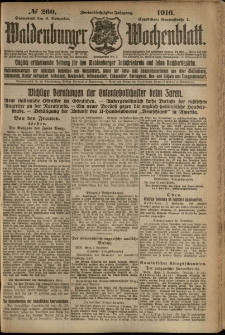 Waldenburger Wochenblatt, Jg. 62, 1916, nr 260