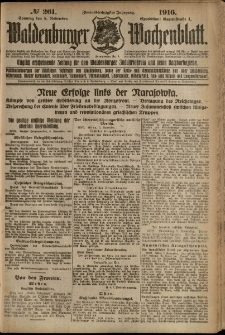 Waldenburger Wochenblatt, Jg. 62, 1916, nr 261