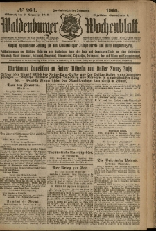Waldenburger Wochenblatt, Jg. 62, 1916, nr 263