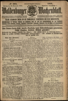 Waldenburger Wochenblatt, Jg. 62, 1916, nr 265