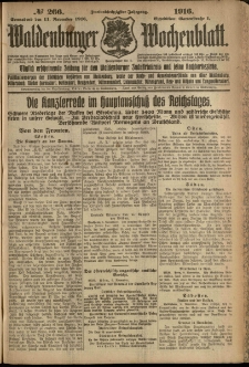 Waldenburger Wochenblatt, Jg. 62, 1916, nr 266