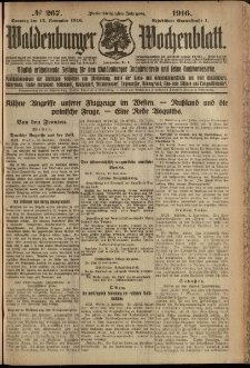 Waldenburger Wochenblatt, Jg. 62, 1916, nr 267