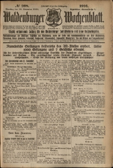 Waldenburger Wochenblatt, Jg. 62, 1916, nr 268