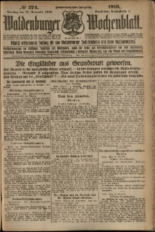 Waldenburger Wochenblatt, Jg. 62, 1916, nr 274