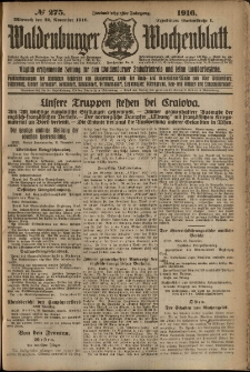 Waldenburger Wochenblatt, Jg. 62, 1916, nr 275