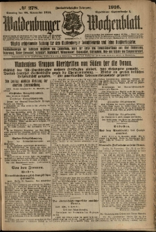 Waldenburger Wochenblatt, Jg. 62, 1916, nr 278
