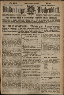 Waldenburger Wochenblatt, Jg. 62, 1916, nr 280
