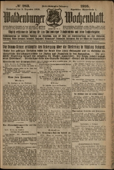 Waldenburger Wochenblatt, Jg. 62, 1916, nr 283